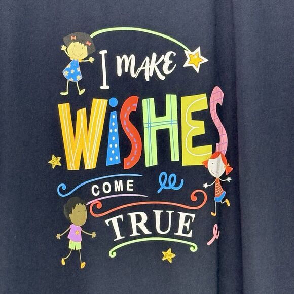 Women’s Short Sleeve Large Top “I Make Wishes Come True” Black T Shirt - Picture 2 of 14